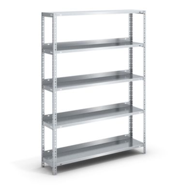 Rayonnage de bureau galvanisé à boulonner - hauteur rayonnage 1500 mm - rayonnage additionnel, largeur x profondeur 750 x 300 mm