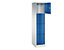 CP Armoire à casiers verrouillables - h x l x p 1950 x 396 x 540 mm, 4 casiers - gris clair RAL 7035 / bleu gentiane RAL 5010