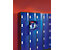 CP Armoire à casiers verrouillables - h x l x p 1950 x 396 x 540 mm, 4 casiers - gris clair RAL 7035 / bleu gentiane RAL 5010