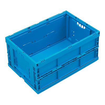 WALTHER Faltbox aus Polypropylen - Inhalt 49 l - ohne Deckel, blau