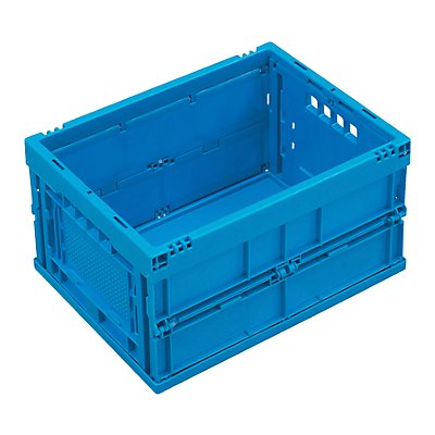 WALTHER Faltbox aus Polypropylen - Inhalt 22 l, ohne Deckel - blau