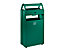 Collecteur de déchets avec cendrier et toit de protection - capacité poubelle 60 l, capacité cendrier 9 l - ivoire clair RAL 1015