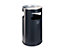 Combiné cendrier-poubelle avec cendrier à remplir de sable - hauteur 760 mm, Ø 420 mm - anthracite
