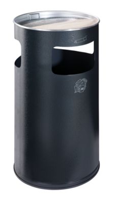 Combiné cendrier-poubelle avec cendrier à remplir de sable - hauteur 760 mm, Ø 420 mm - anthracite