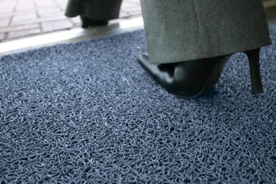 Tapis de propreté, difficilement inflammable - L x l 1200 x 900 mm, lot de 1 - coloris gris