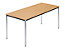 Table rectangulaire en tube rond chromé, 1600 x 800 mm gris