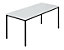 Tables rectangulaires, tube carré, 1600 x 800 mm blanc / anthracite