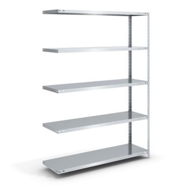 hofe Rayonnage à boulonner galvanisé, version légère - hauteur rayonnage 2000 mm, largeur tablettes 1300 mm - profondeur 300 mm, rayonnage additionnel