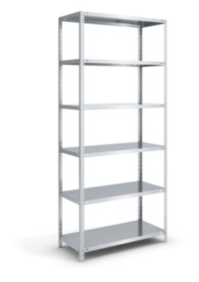 hofe Rayonnage pour charges lourdes à boulonner, galvanisé - hauteur rayonnage 2500 mm - rayonnage de base, largeur x profondeur 1000 x 300 mm