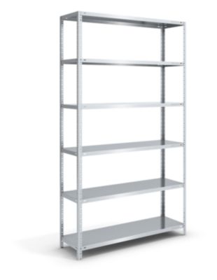 hofe Rayonnage pour charges lourdes à boulonner, galvanisé - hauteur rayonnage 2500 mm - rayonnage de base, largeur x profondeur 1000 x 300 mm
