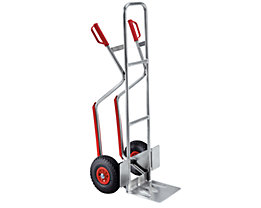 Stapelkarre aus Aluminium mit klappbarer Schaufel und Gleitkufen