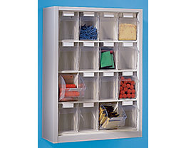 Armoire murale avec bacs pivotants - h x l x p 910 x 665 x 250 mm, avec 16 bacs