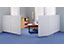 abstracta Lärmschutzwand Softline - mit Stoffbezug, Gesamthöhe 1600 mm - Breite 800 mm, blau