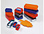 Bac de stockage pliant en plastique - L x l x h 150 x 75 x 100 mm - orange, lot de 25