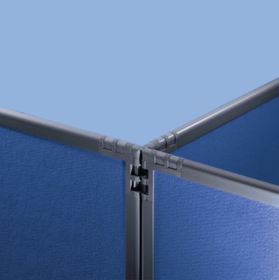Cloison - verre acrylique fumé - h x l 1950 x 650 mm, cadre gris ardoise
