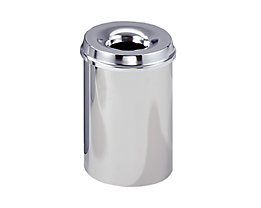 Corbeille à papier de sécurité - inox