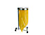 Abfallsackhalter für 120-l-Sack - 4-Rad-Fahrgestell - verzinkt, Kunststoffdeckel