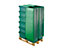 Mehrweg-Stapelbehälter mit Klappdeckel - Inhalt 65 l, LxBxH 600 x 400 x 385 mm - grün, ab 10 Stück