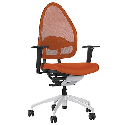 Topstar Design-Bürodrehstuhl, mit Netzrücken - Rückenlehne 550 mm - orange