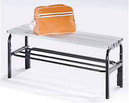 Banc pour vestiaire en acier, pour environnements humides - h x p 450 x 330 mm