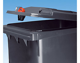 Conteneur à déchets en plastique à fermeture par gravité - capacité 80 l, h x l x p 933 x 482 x 552 mm