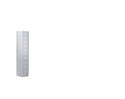 Wolf – Armoire à petits casiers - 10 casiers, h x l 1800 x 300 mm - coloris portes bleu gentiane RAL 5010
