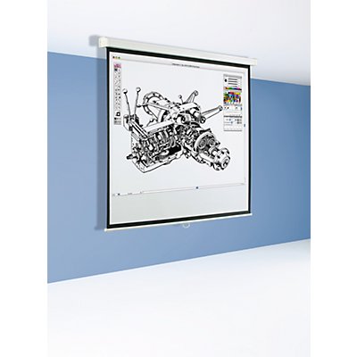 Smit Visual Lichtbildwand, stationär - Bildwandformat 1 : 1 - Bildfläche BxH 1470 x 1530 mm