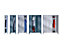 Wolf Stahlspind mit Stollenfüßen, Abteile schrankhoch - Vollwandtüren, Abteilbreite 600 mm - 1 Abteil, lichtblau