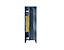 Wolf Stahlspind mit Stollenfüßen, Abteile schrankhoch - Vollwandtüren, Abteilbreite 400 mm - 1 Abteil, lichtblau