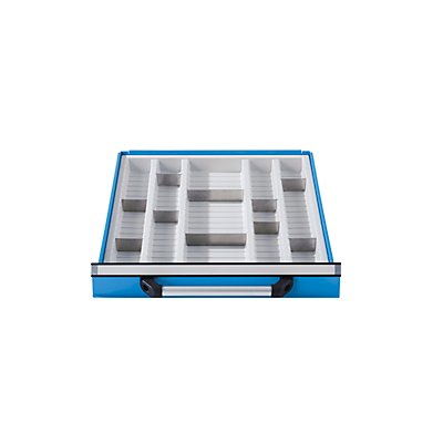 Compartimentation tiroir pour établi - avec 5 godets - pour tiroirs hauteur 90 + 120 mm