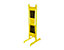 Barrière extensible - avec pieds - jaune / noir, longueur max. 3600 mm
