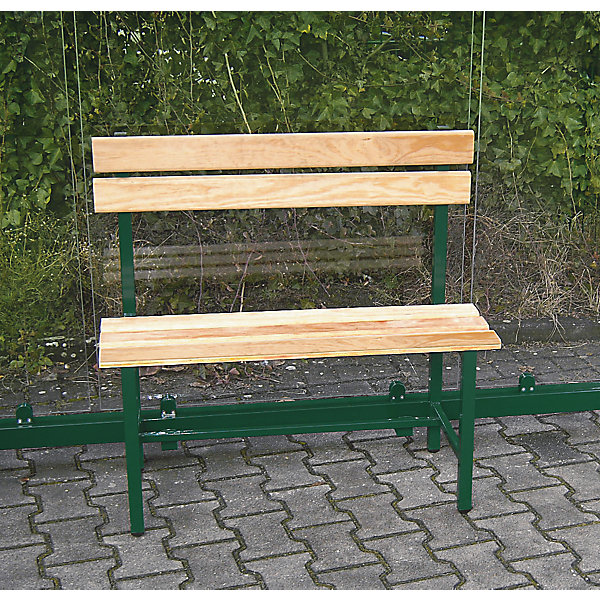 Image of Sitzbank mit Holzauflage - Länge 900 mm für 2 Plätze - Rahmen im Farbton der Überdachung