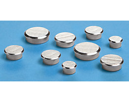 Plots magnétiques hyperpuissants, lot de 10 - chromé, surface brossée