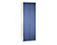 Wolf Vestiaire métallique - largeur 600 mm, 2 penderies - portes bleu pigeon