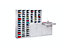 EUROKRAFTpro Bloc multicases, modèle large - h x l x p 1864 x 913 x 440 mm, 21 casiers format A4 - gris clair RAL 7035