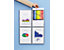 Panneau info - cadre en polystyrène coloris aluminium - h x l x p 322 x 237 x 23 mm, format A4, lot de 4