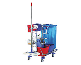 Chariot d'entretien - L x l x h 1200 x 600 x 1050 mm, 2 paniers en fil métallique