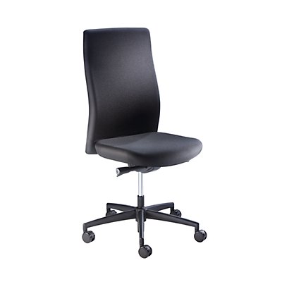 Bürodrehstuhl | Synchronmechanik | Flachsitz mit Knierolle | Schwarz | Prosedia