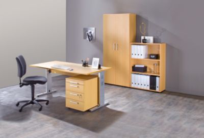 MULTI Bureau - h x l x p 720 x 1600 x 800 mm - gris clair | KKC1/5
