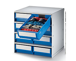 Bloc-tiroir, charge max. 75 kg - h x l x p 395 x 380 x 300 mm, 8 tiroirs
