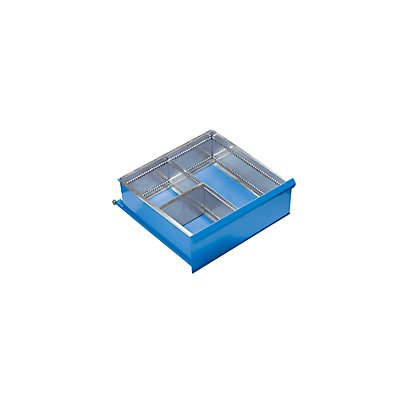 Kit de compartimentation pour tiroirs - 3 casiers pour tiroir hauteur 200 mm - 1 séparation longitudinale, 1 transversale