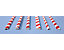SHG Knuffi Flächenschutz in Rot / Weiß - 1-m-Stück - Querschnitt kreisförmig