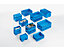 utz Kleinladungsträger C-KLT - Inhalt ca. 14 l, Außen-LxBxH 400 x 300 x 213 mm - lichtblau, VE 4 Stk