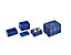Bac R-KLT pour petites charges - capacité 22 l, dim. ext. L x l x h 600 x 400 x 147 mm - bleu saphir, lot de 4