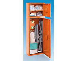 Armoire de secours DIN 13169 - orange sécurité, h x l x p 1680 x 490 x 200 mm