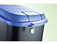Rothopro Poubelle de tri en plastique - capacité 100 l, mobile - couvercle bleu, 5 pièces et +