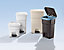 Rothopro Pedal-Abfallsammler mit 35 Liter Volumen - aus Kunststoff - beige