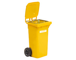 Conteneur à déchets en plastique conforme à la norme DIN EN 840 - capacité 120 l, h x l x p 933 x 482 x 552 mm