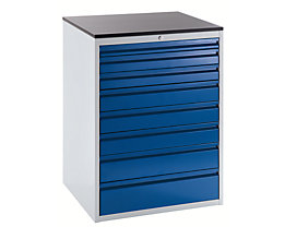 Armoire à outils, profondeur 650 mm - hauteur 460 mm, 2 tiroirs de 180 mm