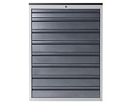 Armoire à outils, profondeur 650 mm - hauteur 1030 mm, tiroirs: 1 x 90, 7 x 120 mm